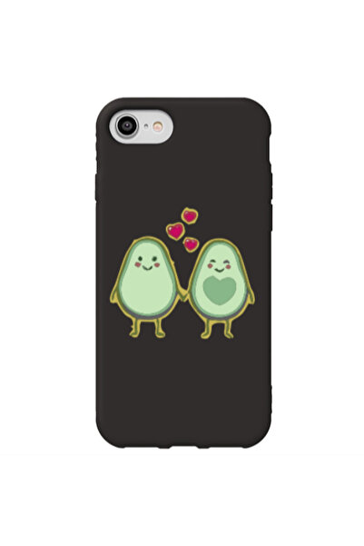 Other Apple iPhone SE 2020 Avocados Black Colored Silicone TPU Θήκη