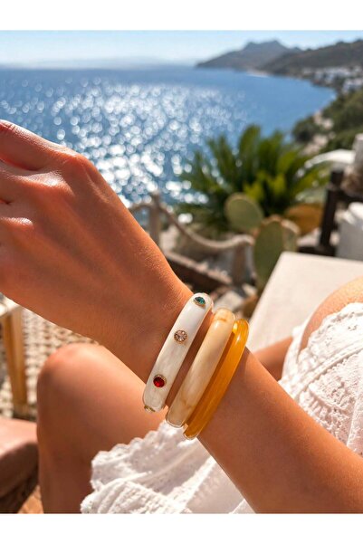 LioraJewellry Renkli Üçlü Kemik Bileklik