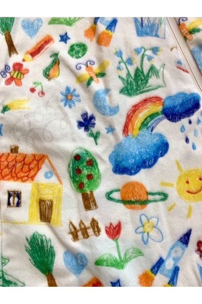 Happystore Fiber-Free Organic Winter Long Sleeve Double Layer 100% Cotton Flannel Colorful World Kids Baby Sleeping Bag