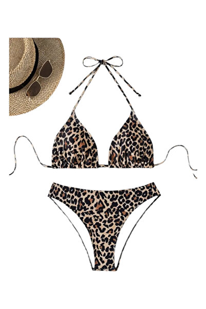 OEM Women's swimsuit, animal, print, thin sponge, M