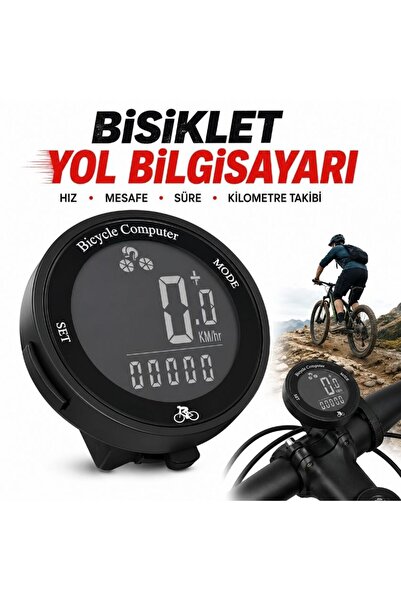 MultiZone Bisiklet Bilgisayarı Kablolu LCD Yol Bilgisayarı Hız Ölçer Kilometr...