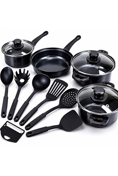 Issa Set de 13 piese pentru gătit, 3 oale și tigaie 14-22 cm, antiaderent, 3 ...