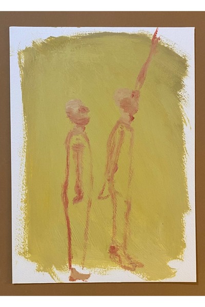 artoloji Gözde Belen-İsimsiz-2023-Kağıt üzerine yağlı boya-18x25 cm