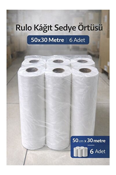 Bozkar Medikal Rulo Kağıt Sedye Örtüsü 50X30 Metre 6 Rulo | Muayene Masa Örtü...