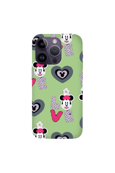 Other Apple iPhone 14 Pro Max Minnie Light Green Colored Silicone TPU Θήκη