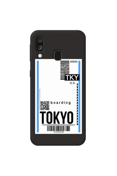 Other Samsung A40 Tokyo Boarding Black Colored Silicone TPU Θήκη