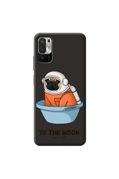 Other Xiaomi Redmi Note 10 Pro 5G To the moon Black Colored Silicone TPU Θήκη