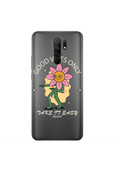 Other Xiaomi Redmi 9 Good Vibes Only Transparent Silicone TPU Θήκη