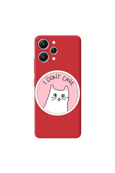 Other Xiaomi Redmi 12 I dont Care Red Colored Silicone TPU Θήκη