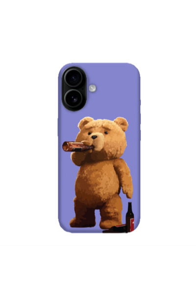 Other Apple Iphone 16 plus Beer Time Purple Colored Silicone TPU Θήκη