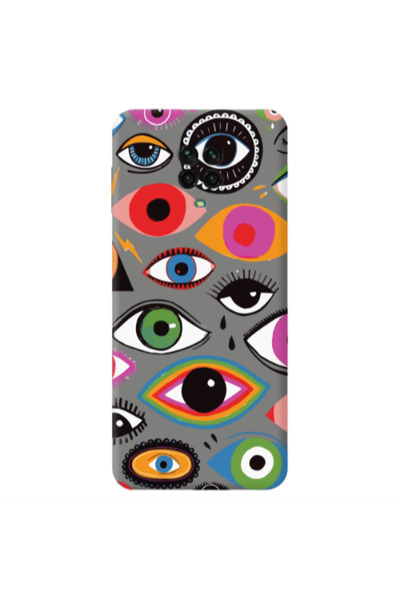 Other Xiaomi Redmi Note 9 Pro Colorful eyes Grey Colored Silicone TPU Θήκη