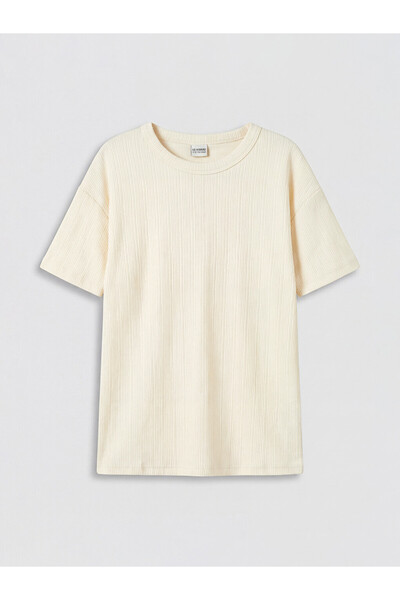 LC Waikiki Esvab • Modern & Distinctive Zero Roba Collar Ribbed Boys' T-Shirt