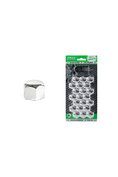 OEM Set of 21 mm stud caps, Chrome