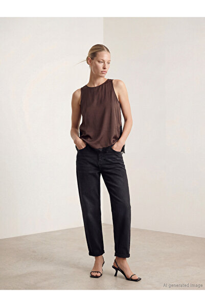 LC Waikiki Trendlucky Barrel Fit Women's Jean Pants with Difference in Color