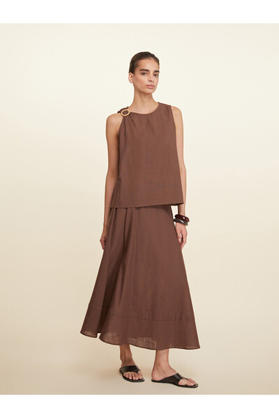 LC Waikiki Trendlucky Loose Fit Skirt with Elastic Waist and Contrast Detail