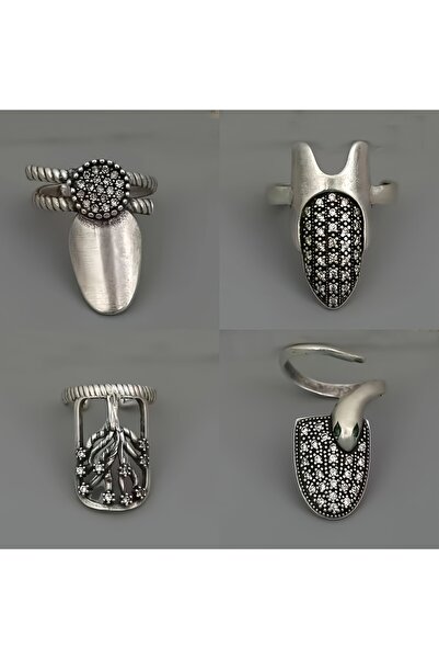 Choice resizable 4pcs-Set 4 Pack Retro Nail Ring, Nail Ring Set-Adjustable Op...