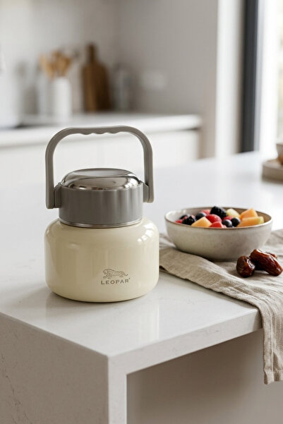 Cooker ترمس طعام بتصميم الفهد سعة 500 مل مع ملعقة YK1516