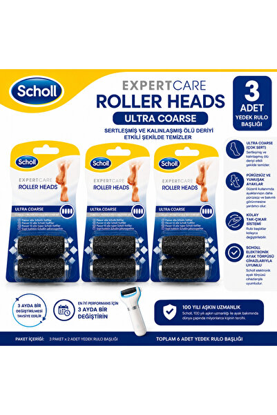 Scholl ExpertCare Ultra Coarse Yedek Rulo Başlığı 2'li Ayak Törpüsü Başlığı S...