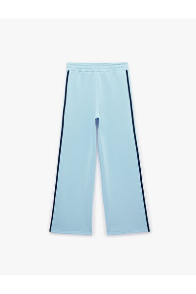 Koton Striped Detailed Three-Threaded Ribbed Sweatpants