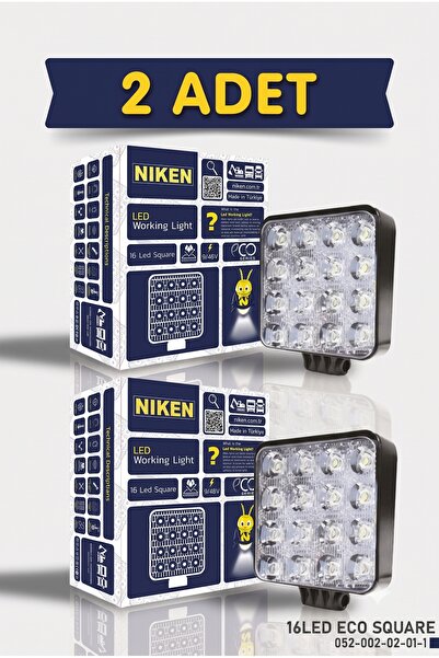 Arvonx 2'Lİ NIKEN CALISMA LAMBASI ECO KARE 16 LEDLI