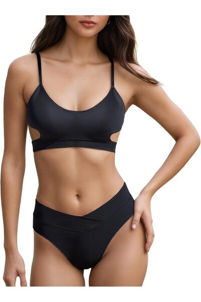 OEM Costum de baie bikini din două piese pentru femei, cu efect de subțiere, ...