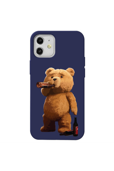 Other Apple iPhone 12 Beer Time Dark blue Colored Silicone TPU Θήκη