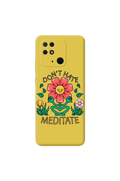 Other Xiaomi Redmi 10C Meditate Yellow Colored Silicone TPU Θήκη