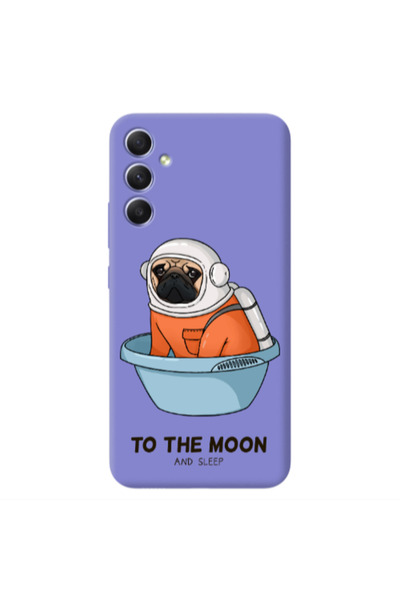 Other Samsung A25 To the moon Purple Colored Silicone TPU Θήκη