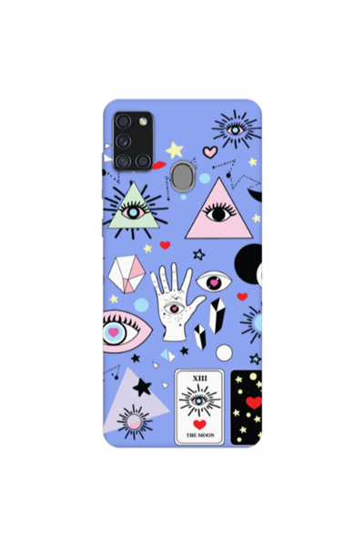 Other Samsung A21S Pyramid eyes Light Purple Colored Silicone TPU Θήκη