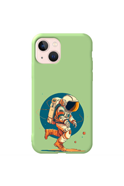 Other Apple iPhone 13 Run Space Light Green Colored Silicone TPU Θήκη