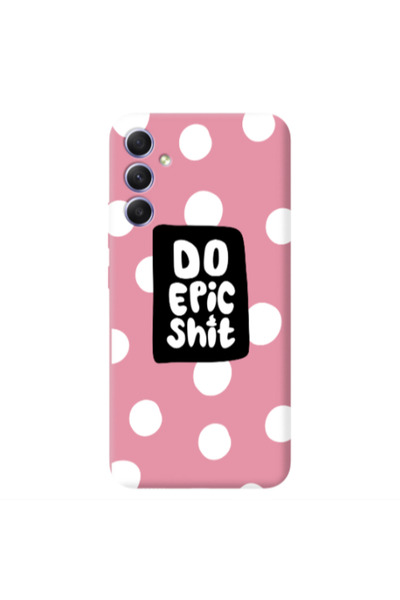Other Samsung A34 Do Epic Shit Pink Colored Silicone TPU Θήκη
