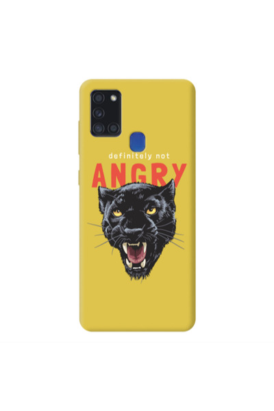 Other Samsung A21S Pointed teeth Yellow Colored Silicone TPU Θήκη