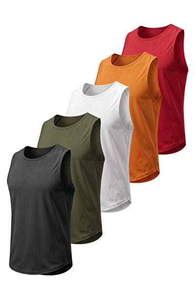GENIUS STORE Men's Zero Sleeve Sports Athlete Sweat-Wicking Fitness Gym T-Shi...