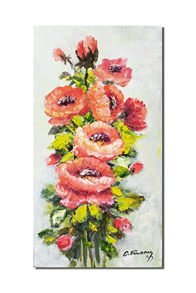 artnova Ръчно рисувана картина на макове, 40x20см, маслени бои върху платно, ...