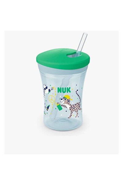 Nuk Παιδικό Ποτήρι Πλαστικό Πράσινη Ζέβρα 230ml για 12 μηνών+