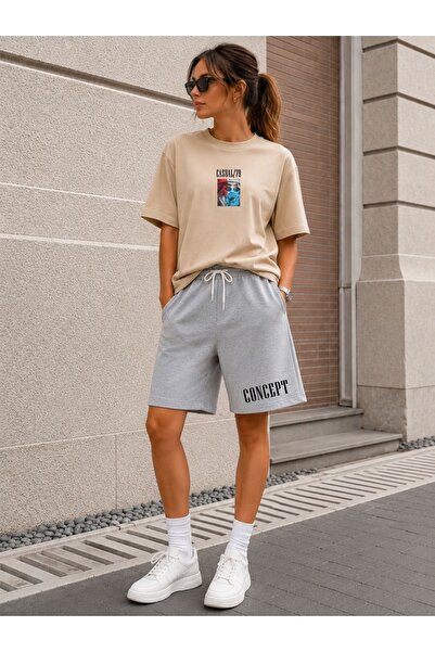 orwen life est. 2022 Unisex Casual Oversize T-Shirt & Shorts Set Concept Printed