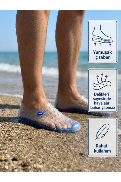 OZZO AYAKKABI Şeffaf hava alabilen yumuşak iç tabanlı deniz ayakkabısı