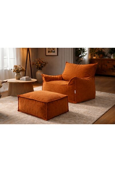 Vivense NOTRE SET KOLTUK PUF SET, KİREMİT