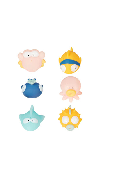 Badabulle Rigolo Splash Bath Toys, 6 pieces