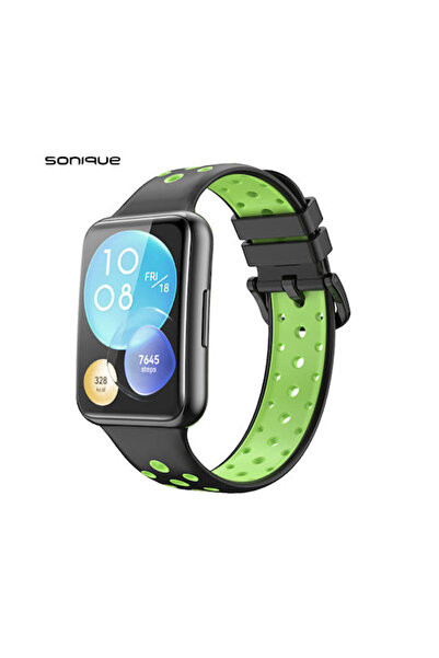 Other Λουράκι Sonique Σιλικόνης Μαύρο / Λάχανο (Huawei Watch Fit 2)