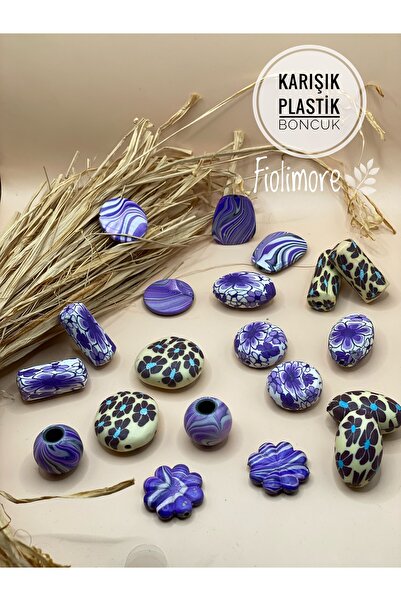 Mixed Color Plastic Beads (20 Pcs) Macrame Jewelry Design Hobby Beads