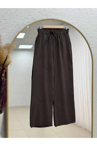 Holehola Tılsım Wide Leg Trousers-Mt8214 Brown