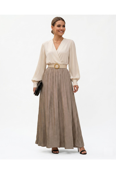 Marvella By Rasha Linen Maxi Skirt