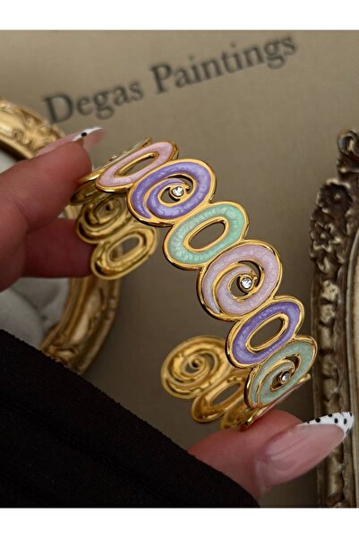 lumirajewel vortex pastel kelepçe | çelik