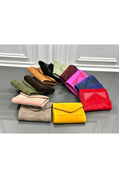 çkn sedat çakan çanta & fular & aksesuar Genuine Leather Foldable Women's Wal...