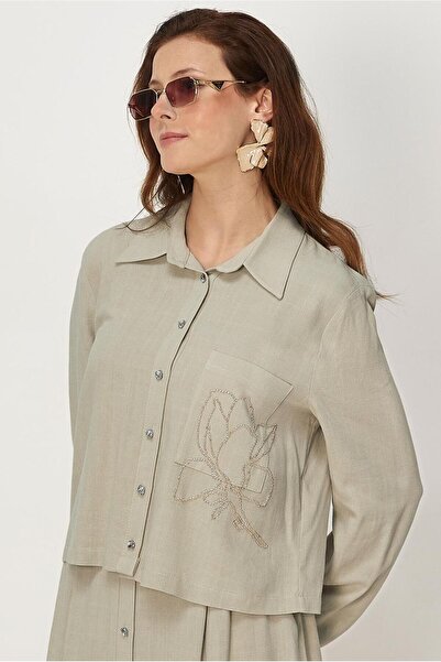 Alvina Viscose Linen Skirt Suit 46478