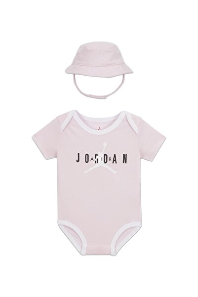 JORDAN HBR Καπέλο Ψαρά & Ολόσωμο Φορμάκι Σετ 2 τεμαχίων NJ0576-A9Y Ροζ 6-12