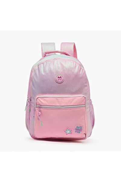 Marshmallow Glittery Backpack for Girls 8-13 Years with Padded Shoulder Strap...