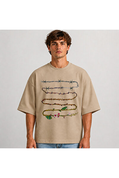 Nulivez Palestinian Themed Thorns to Flowers Transformation Printed Oversize ...