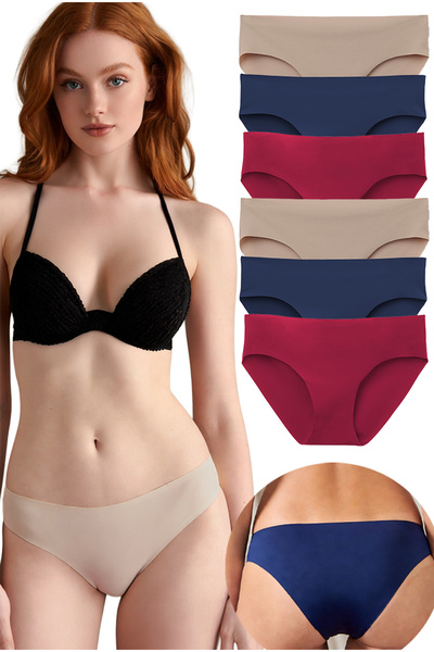 Yohannes Club Women'S, Laser Cut Seamless Bikini Slip, 3-Pack and 6-Pack Colo...